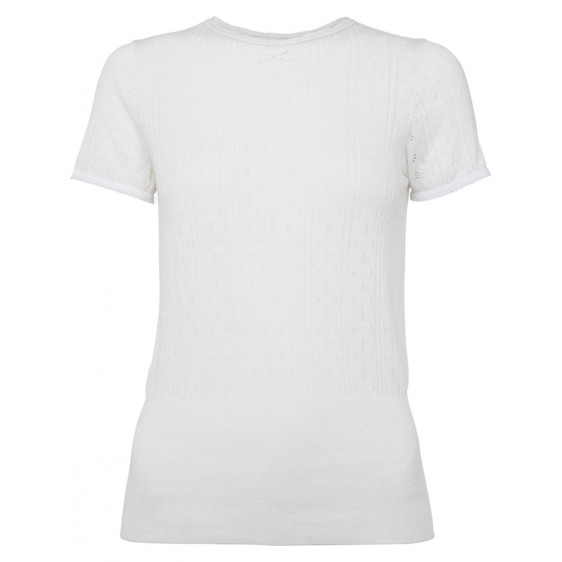 'Pointelle' Kurzarm Top für Damen