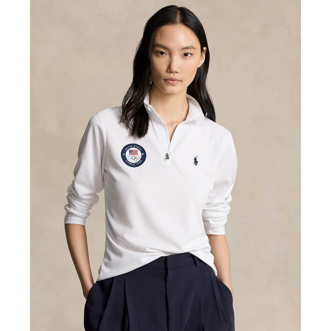 Women's Team USA Micro-Dot Mesh Quarter-Zip