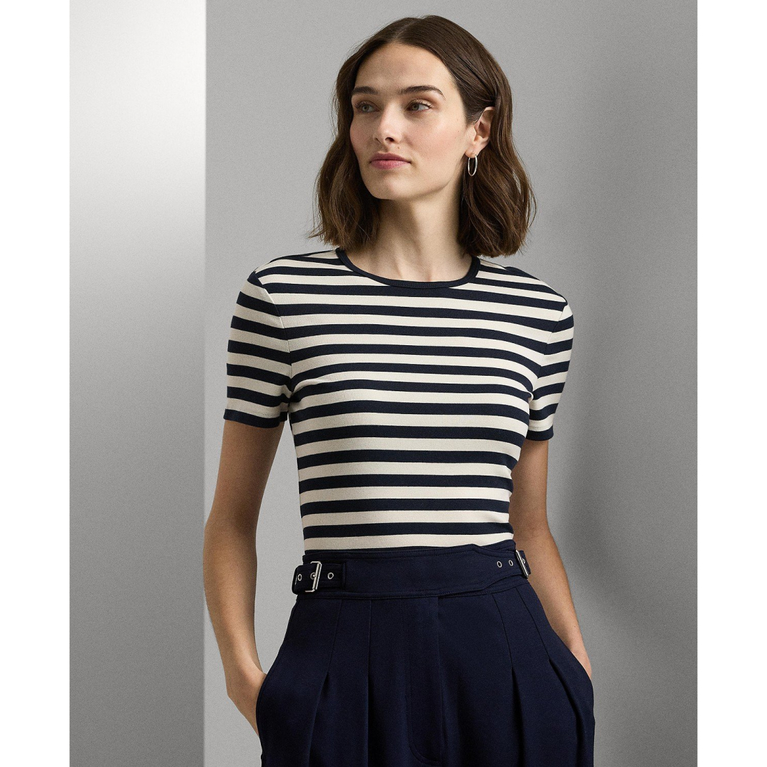 Striped Crewneck Tee für Damen