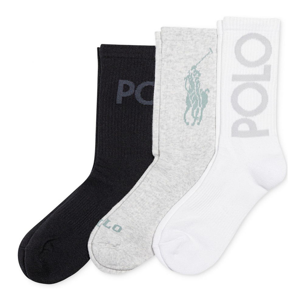 Tonal Logo Crew Socks pour Femmes - 3 Paires