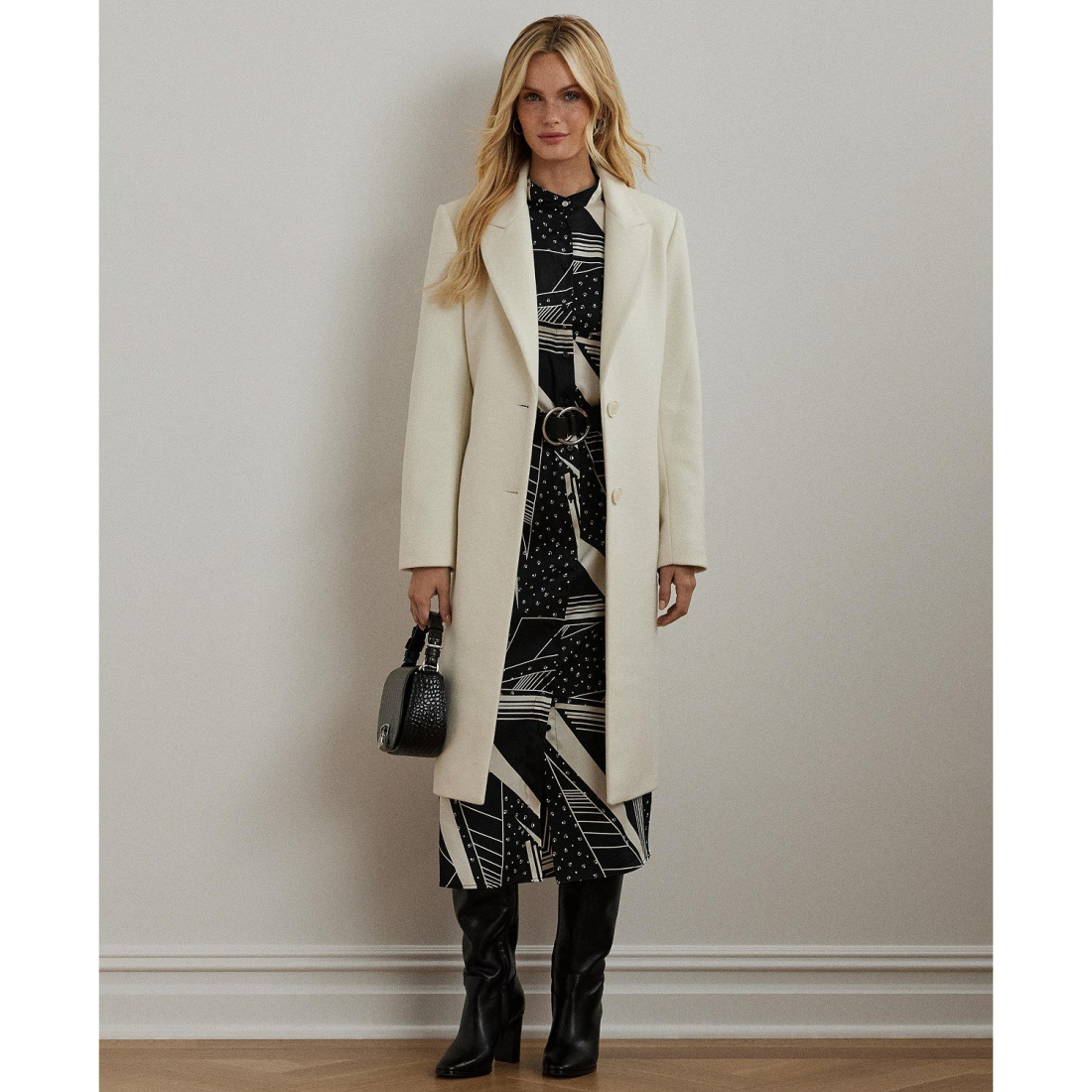 Women's Wool-Blend Walker Coat