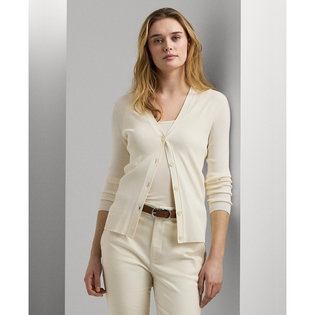 Women's Slim-Fit V-Neck Cardigan