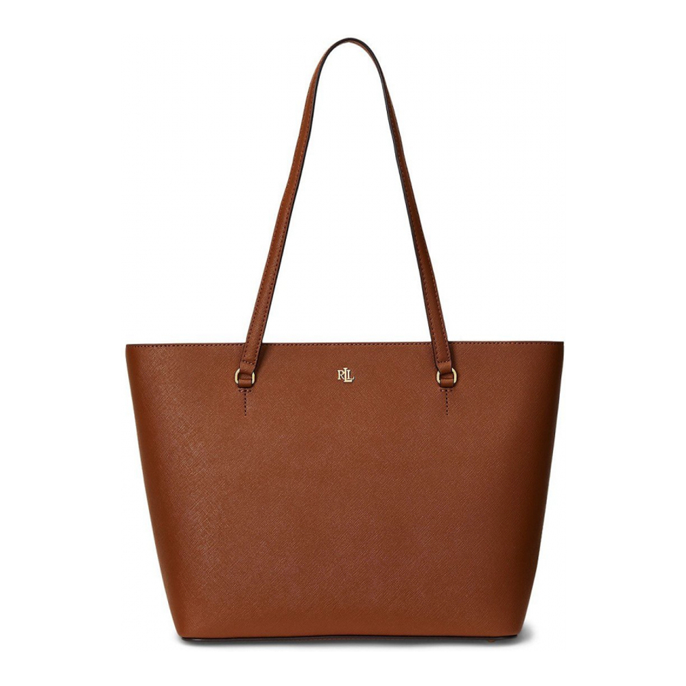 Women's Crosshatch Leather Medium Karly Shopper Tote