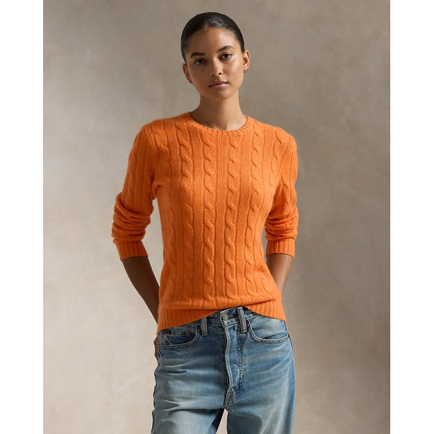 Cable-Knit Cashmere Sweater für Damen