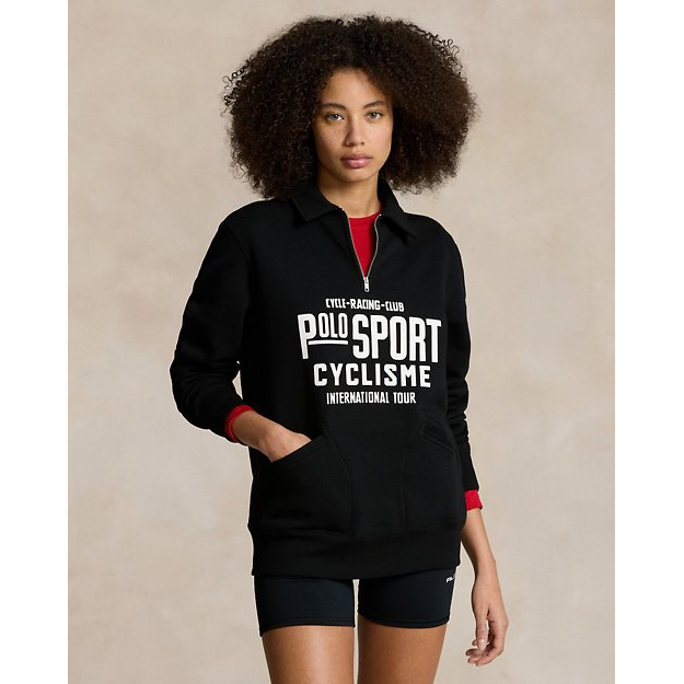 Women's Polo Sport Graphic Collared Sweatshirt