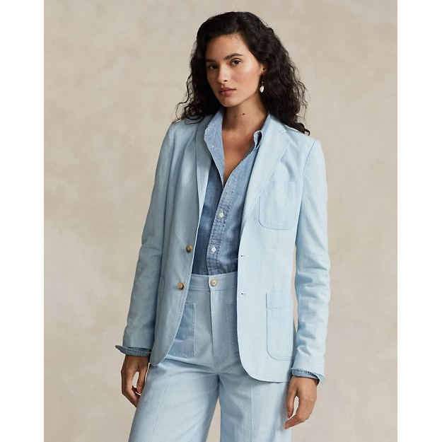 Cotton Chambray Blazer für Damen