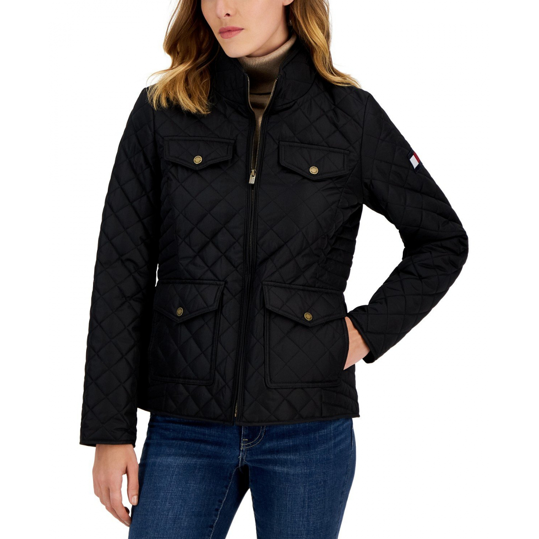 Quilted Zip-Up Jacket für Damen