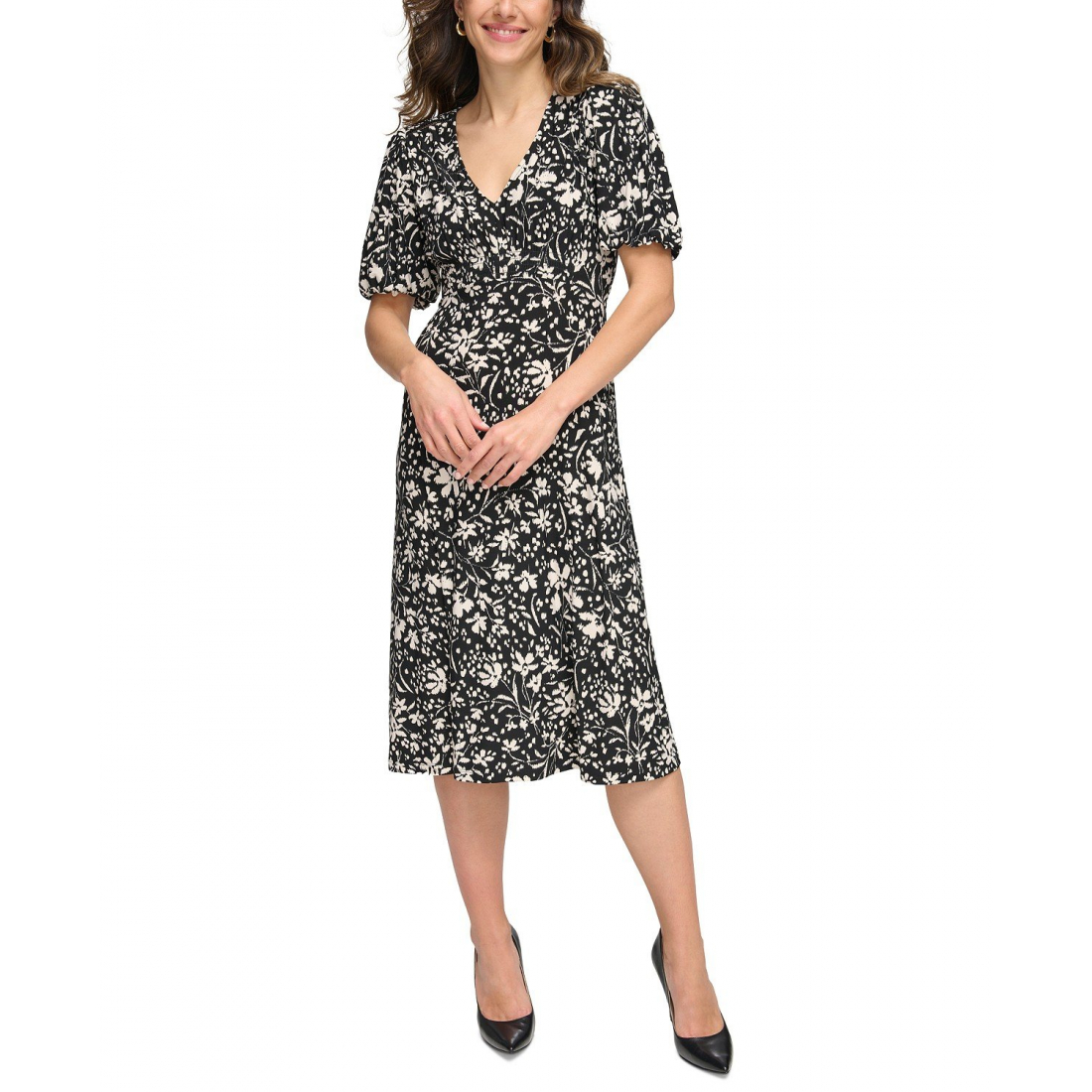 Women's Floral V-Neck Dress