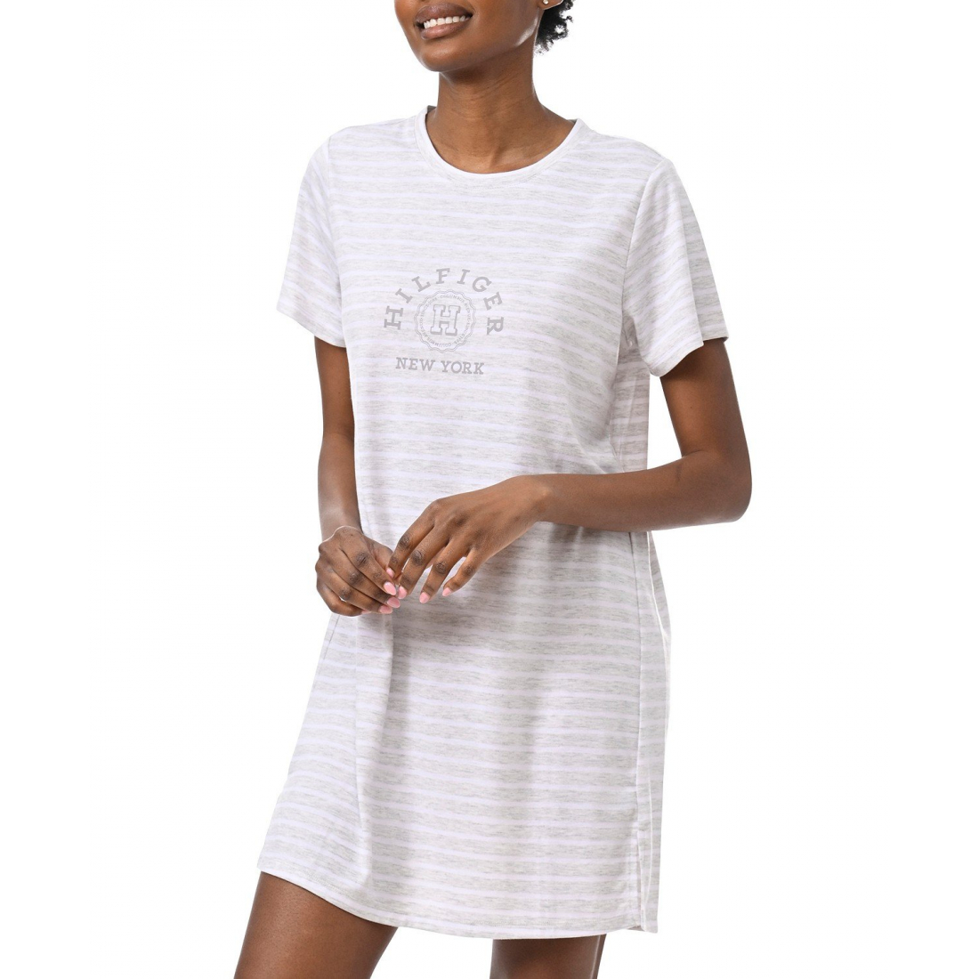 'Printed Short-Sleeve Sleepshirt' pour Femmes