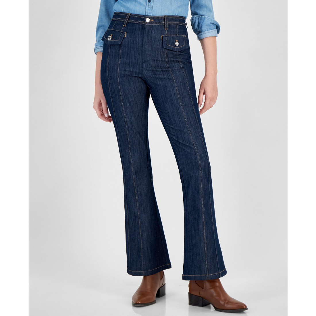 Women's 'Seamed Flare-Leg Denim Jeans'