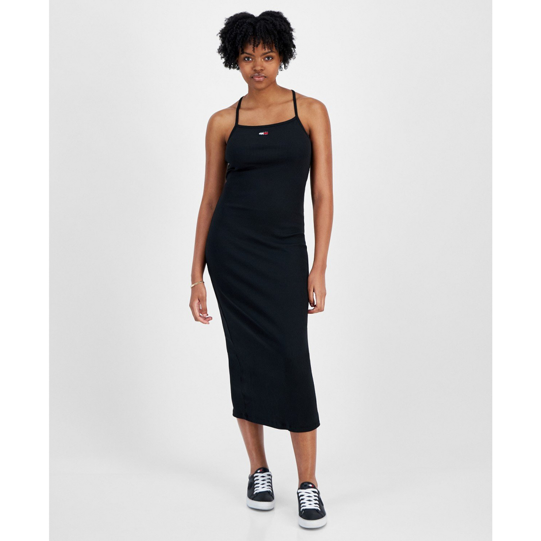 Badge Ribbed Tank Dress pour Femmes