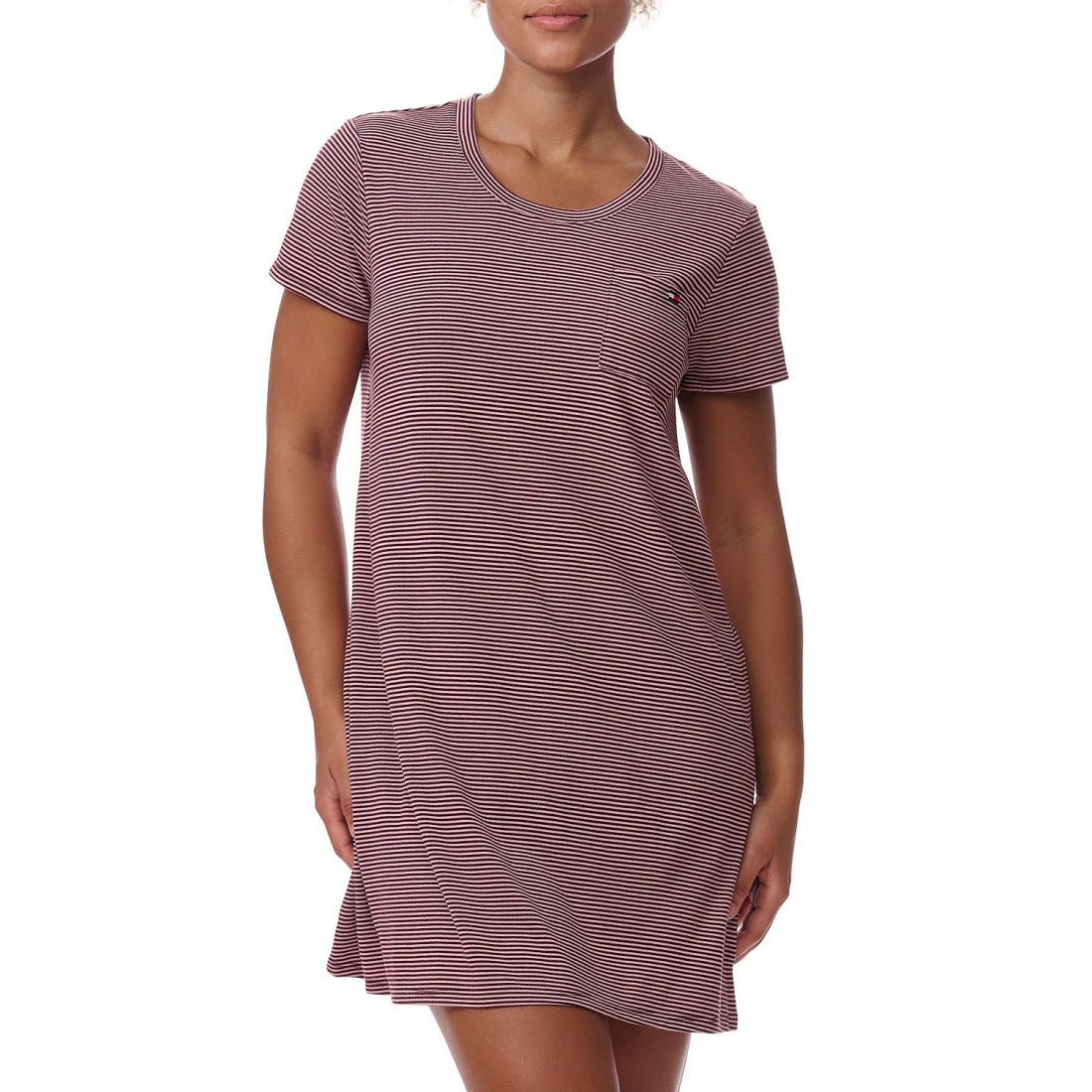 Short-Sleeve Crewneck Sleepshirt pour Femmes