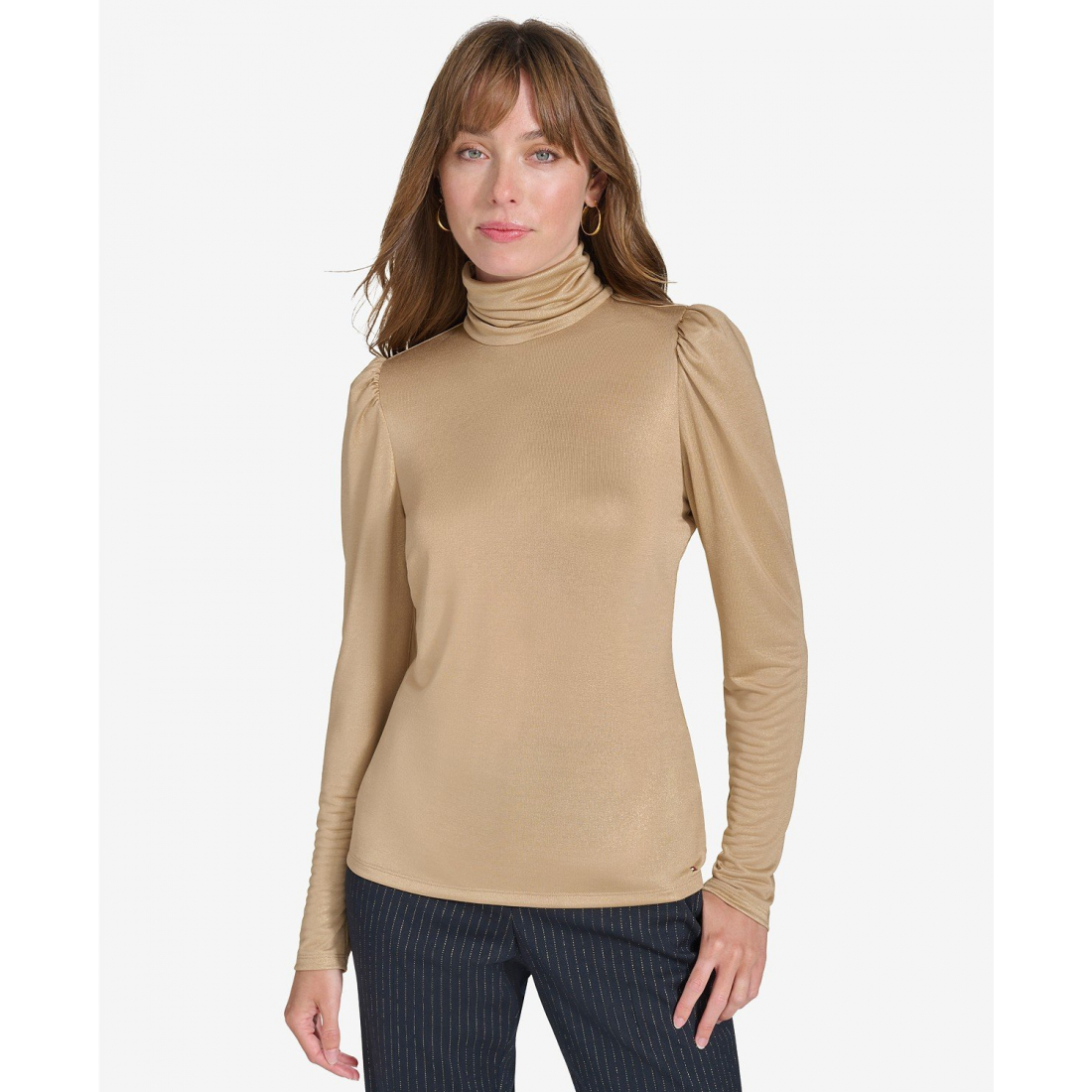 Women's 'Puff-Sleeve Turtleneck Top'