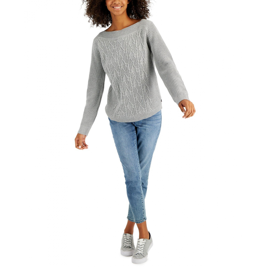 Cable-Knit Pullover Sweater pour Femmes