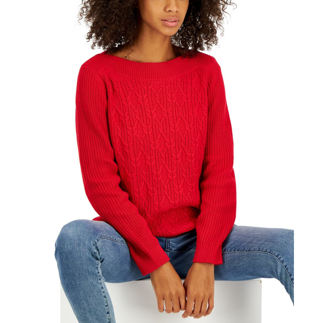 Women's Cable-Knit Pullover Sweater