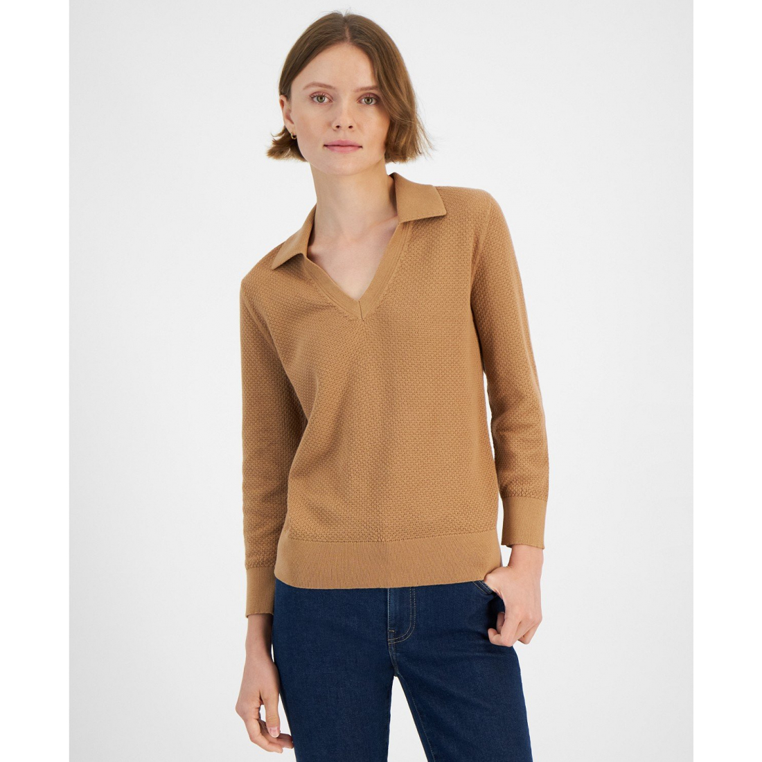 Women's Johnny-Collar Sweater