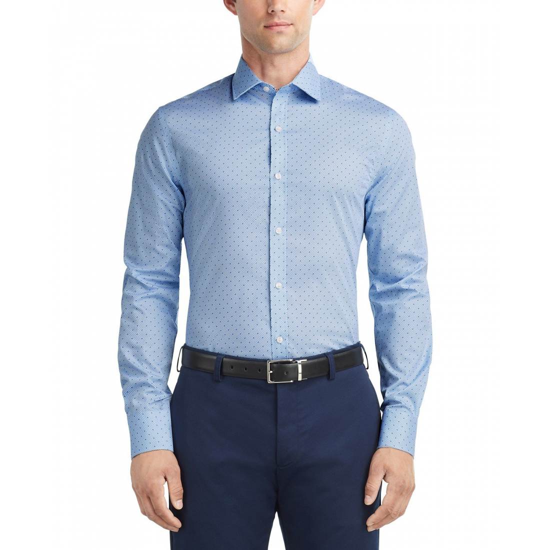 Men's Slim-Fit Wrinkle-Free Stretch Twill Dress Shirt