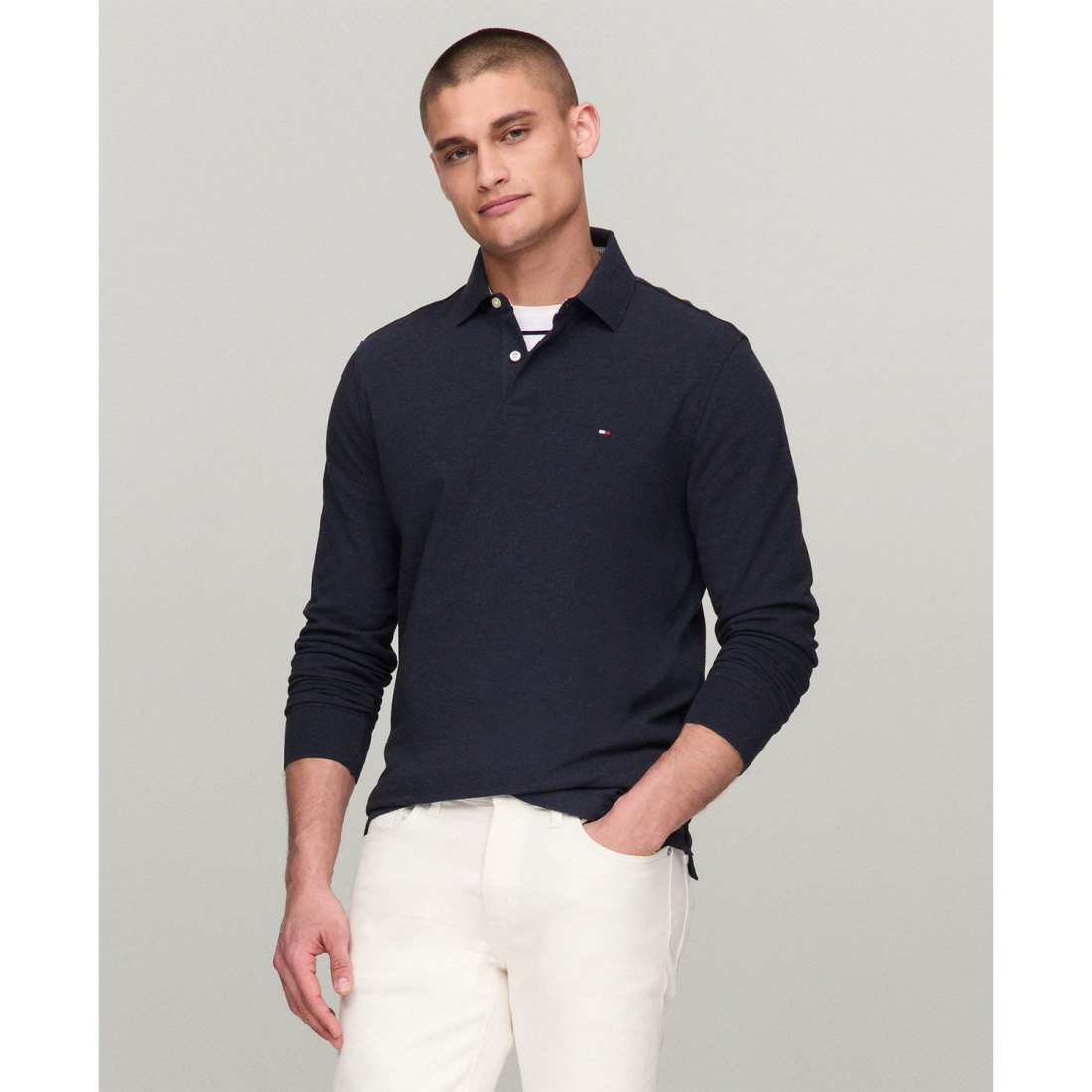 1985 Regular-Fit Long-Sleeve Polo Shirt pour Hommes