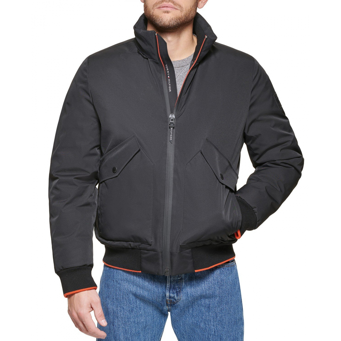 Men's Flex Performance Zip-Front Bomber Jacket