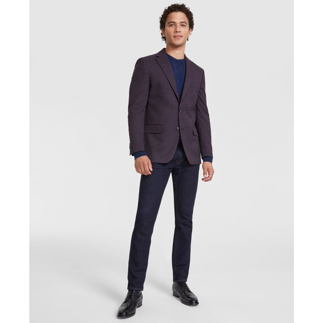 'Modern-Fit Check Sport Coat' pour Hommes