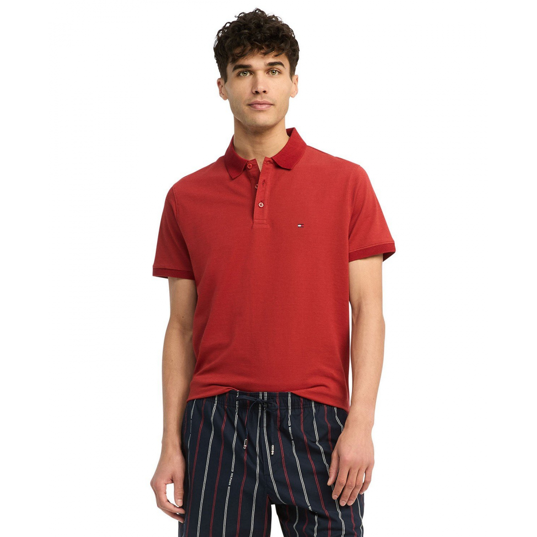 Regular-Fit Two-Tone Polo Shirt pour Hommes