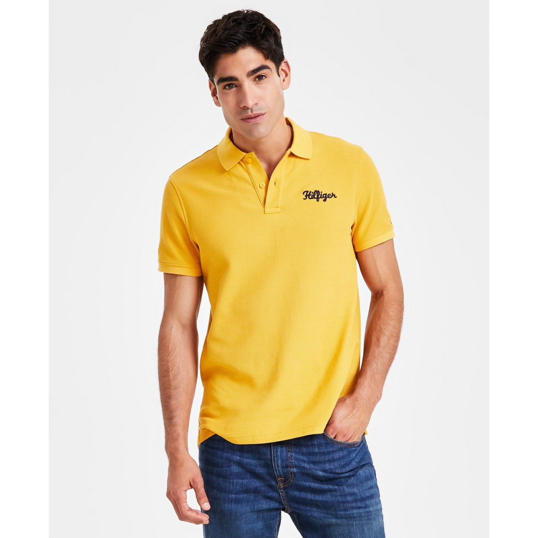 'Regular-Fit Hilfiger Stitch Logo Polo Shirt' für Herren