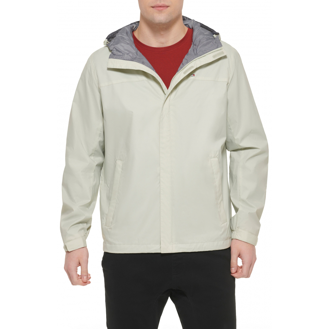 Hooded Rain Slicker Jacket pour Hommes