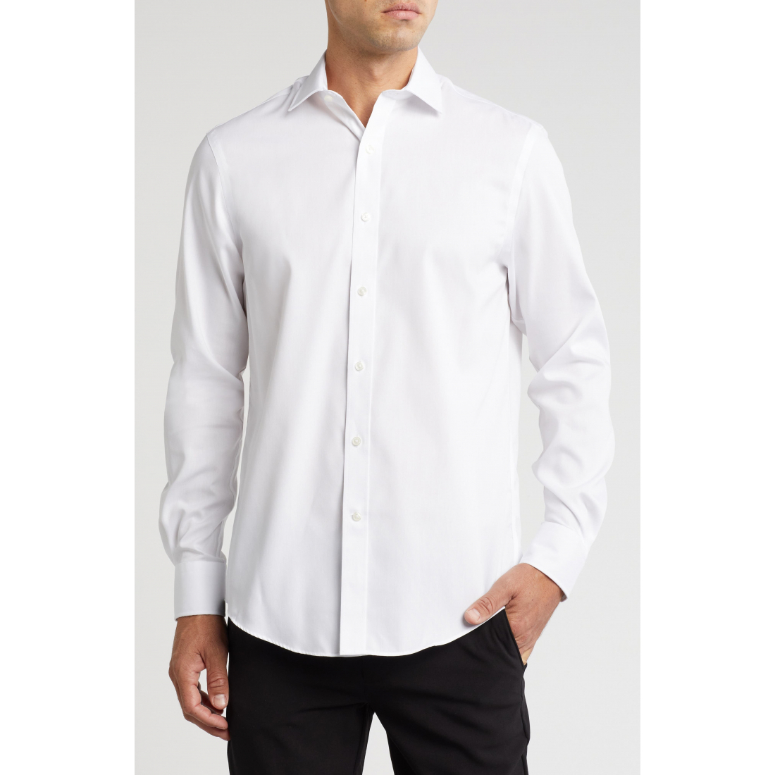 Regular Fit Wrinkle Resistant Cotton Dress Shirt pour Hommes