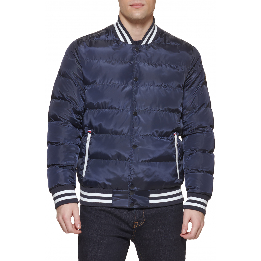 Varsity Quilted Bomber Jacket für Herren