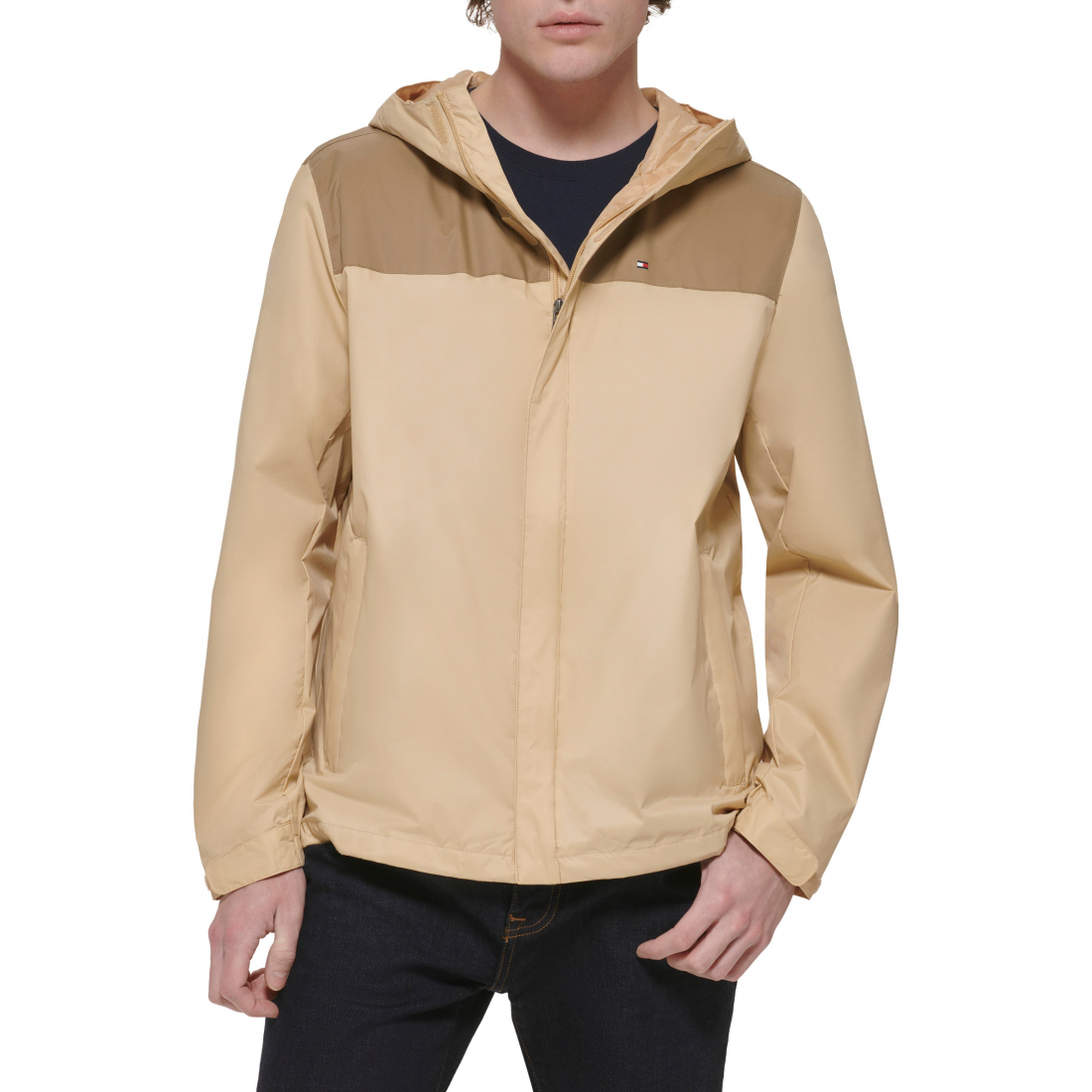 Hooded Rain Slicker Jacket pour Hommes