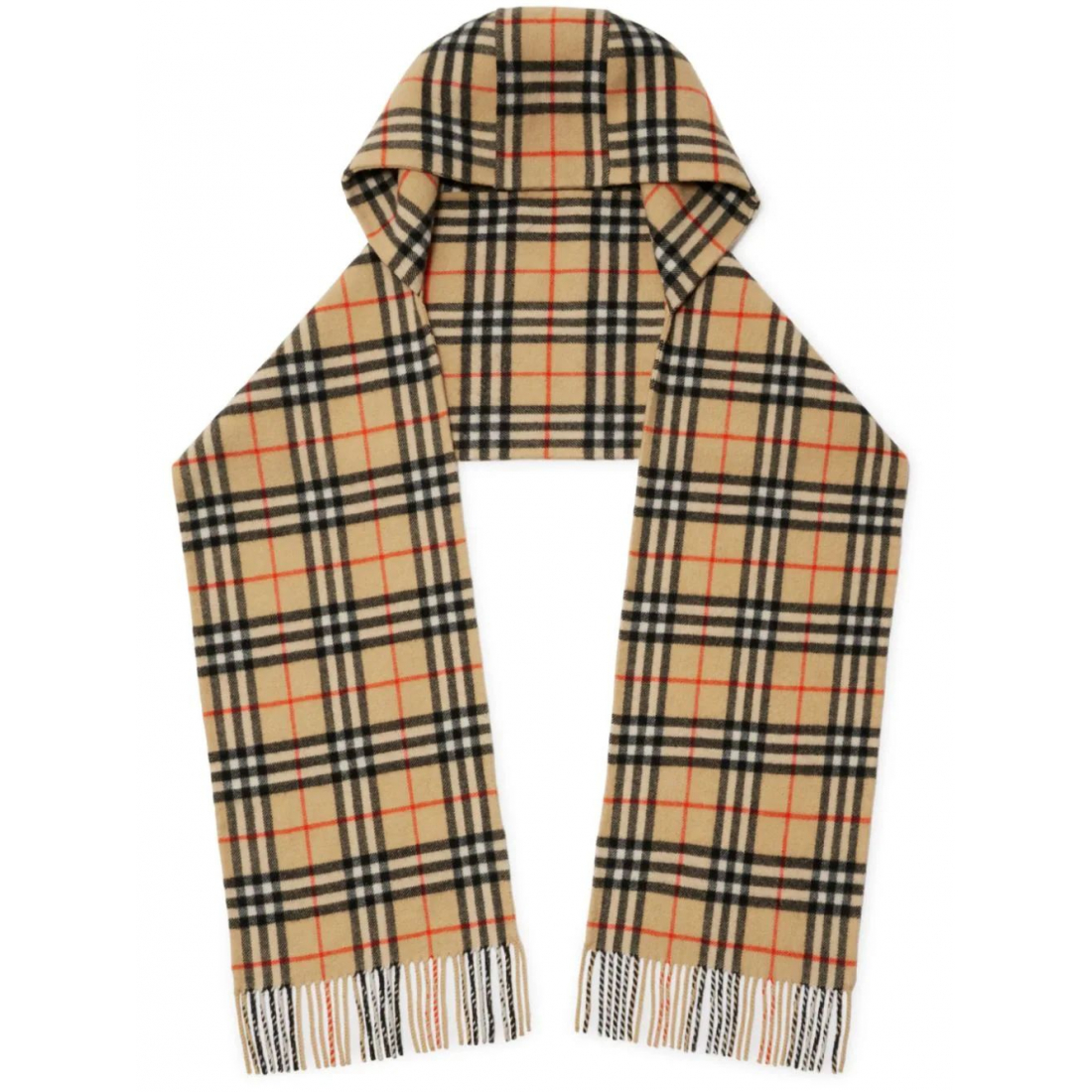 Women's 'Check-Pattern Hooded' Scarf