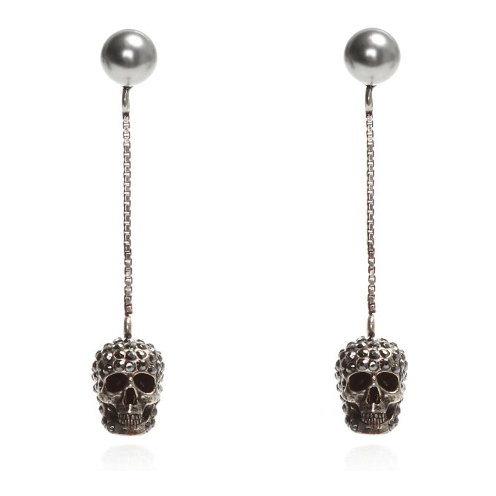 Boucles d'oreilles 'Pave Skull' pour Femmes