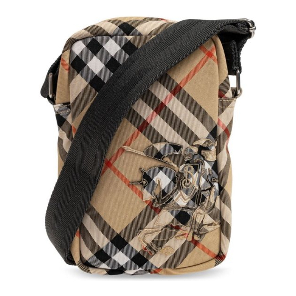 Men's 'Check-Pattern' Messenger Bag