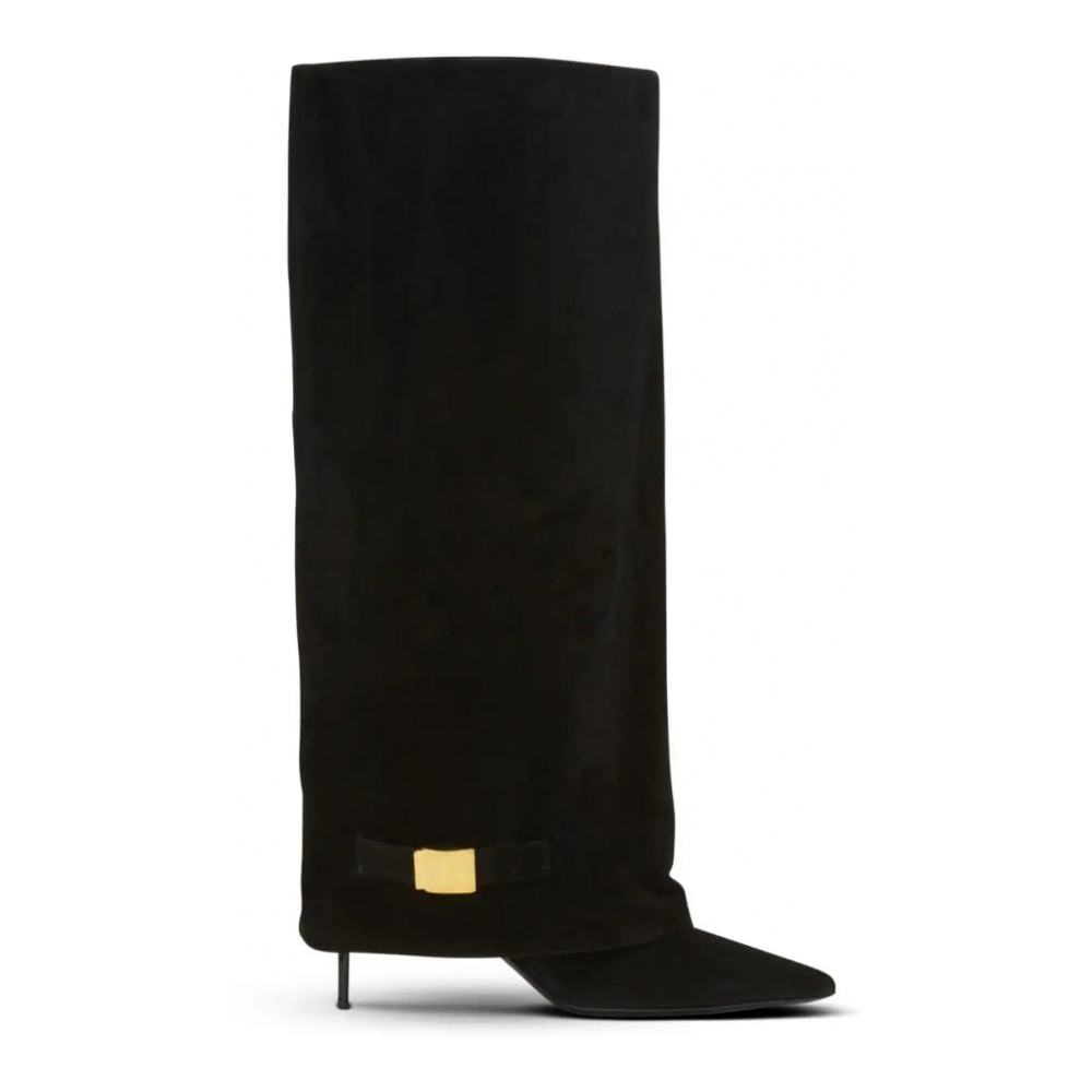 Women's 'Gaiter-Effect' High Heeled Boots