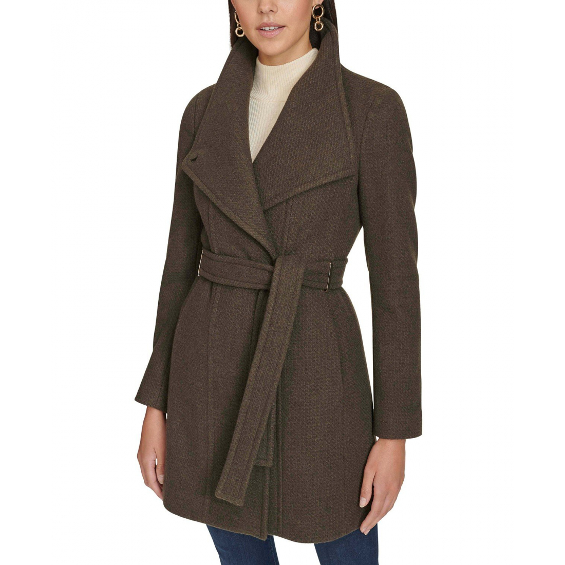 Women's 'Asymmetrical Belted Wrap Coat'