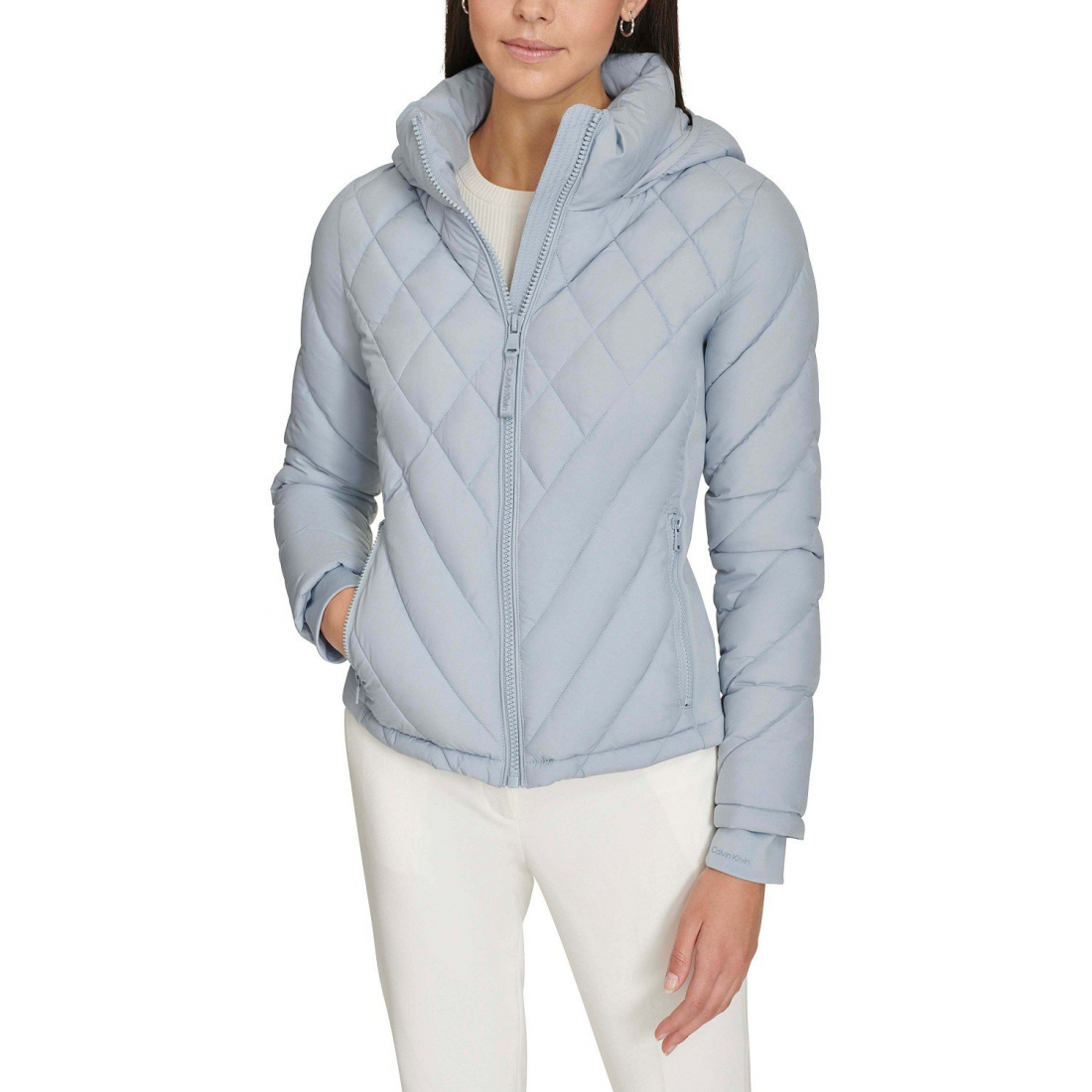 'Side-Panel Hooded Packable Puffer Coat' pour Femmes