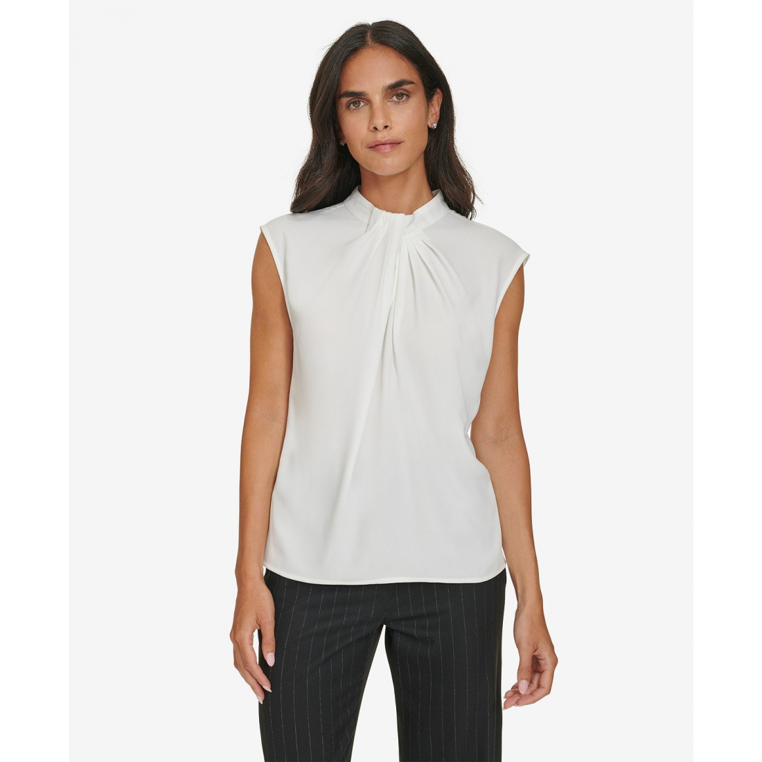 'Twist-Front Cap-Sleeve Top' pour Femmes