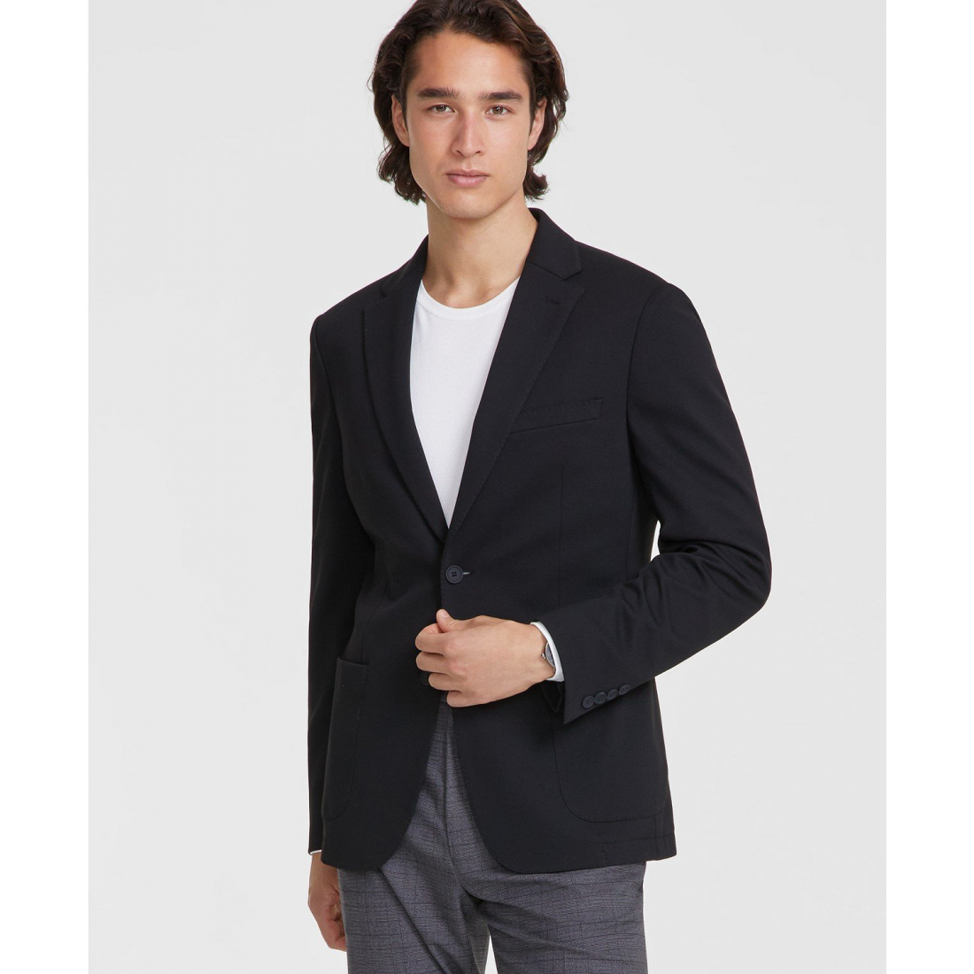 'Slim-Fit Solid Knit Sport Coat' für Herren