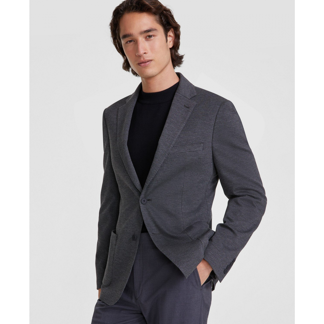 'Slim-Fit Solid Knit Sport Coat' für Herren