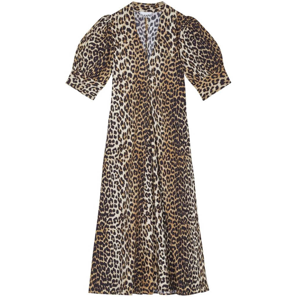 Robe Midi 'Leopard-Print' pour Femmes