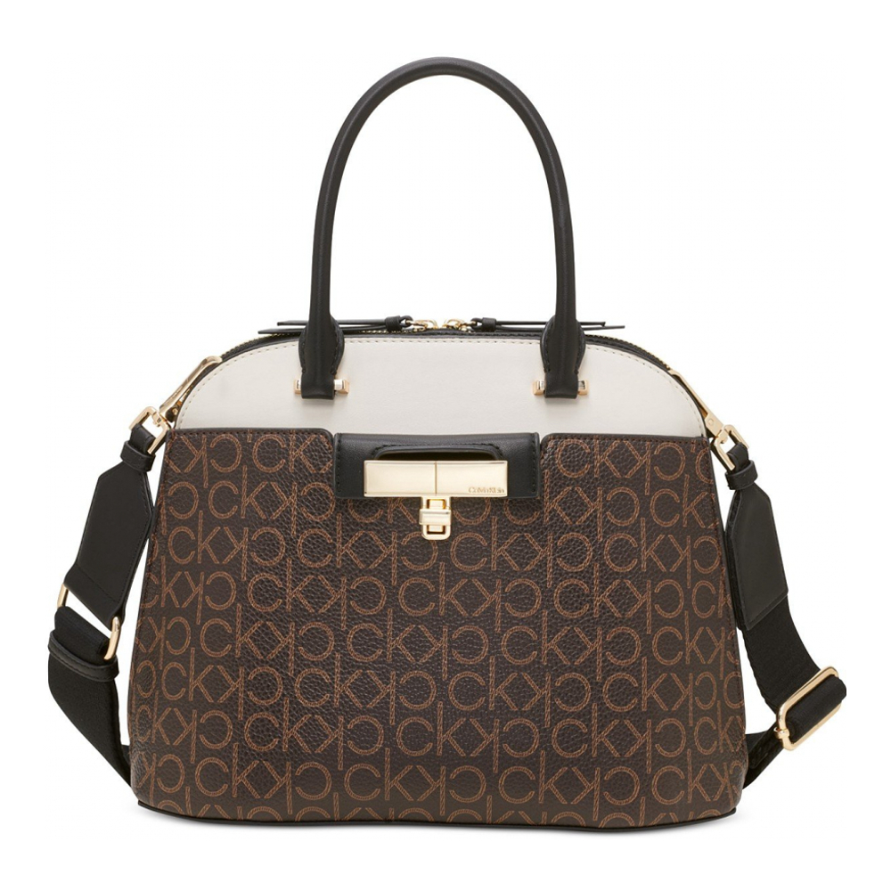 'Becky Signature Convertible Turnlock Dome Satchel' pour Femmes