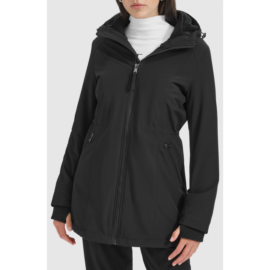 Women's 'Flextech Faux Shearling Lined Hooded Jacket'