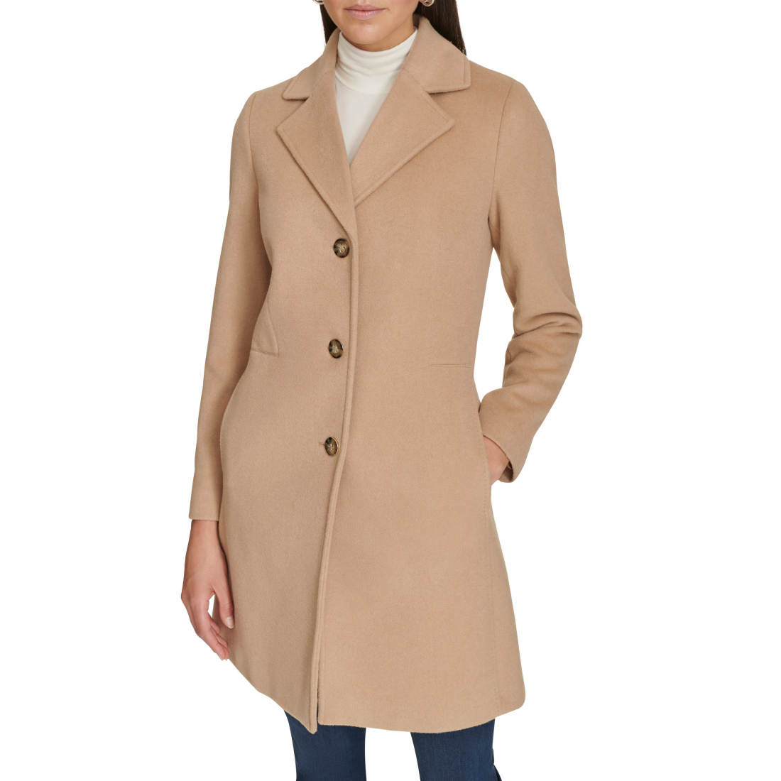 'Notch Wool Blend Coat' pour Femmes