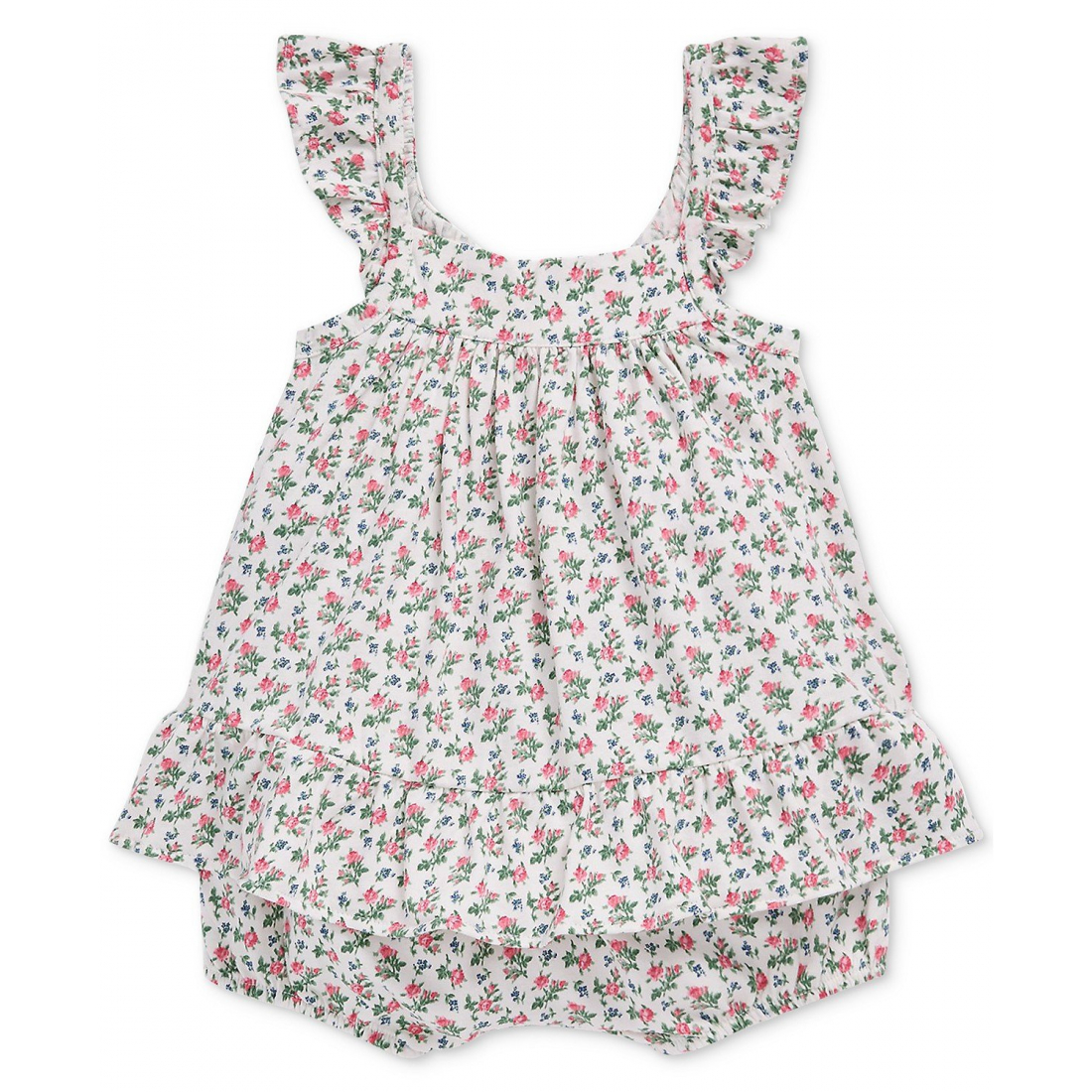 'Floral Cotton Jersey Top & Bloomer Set' pour Bébés filles