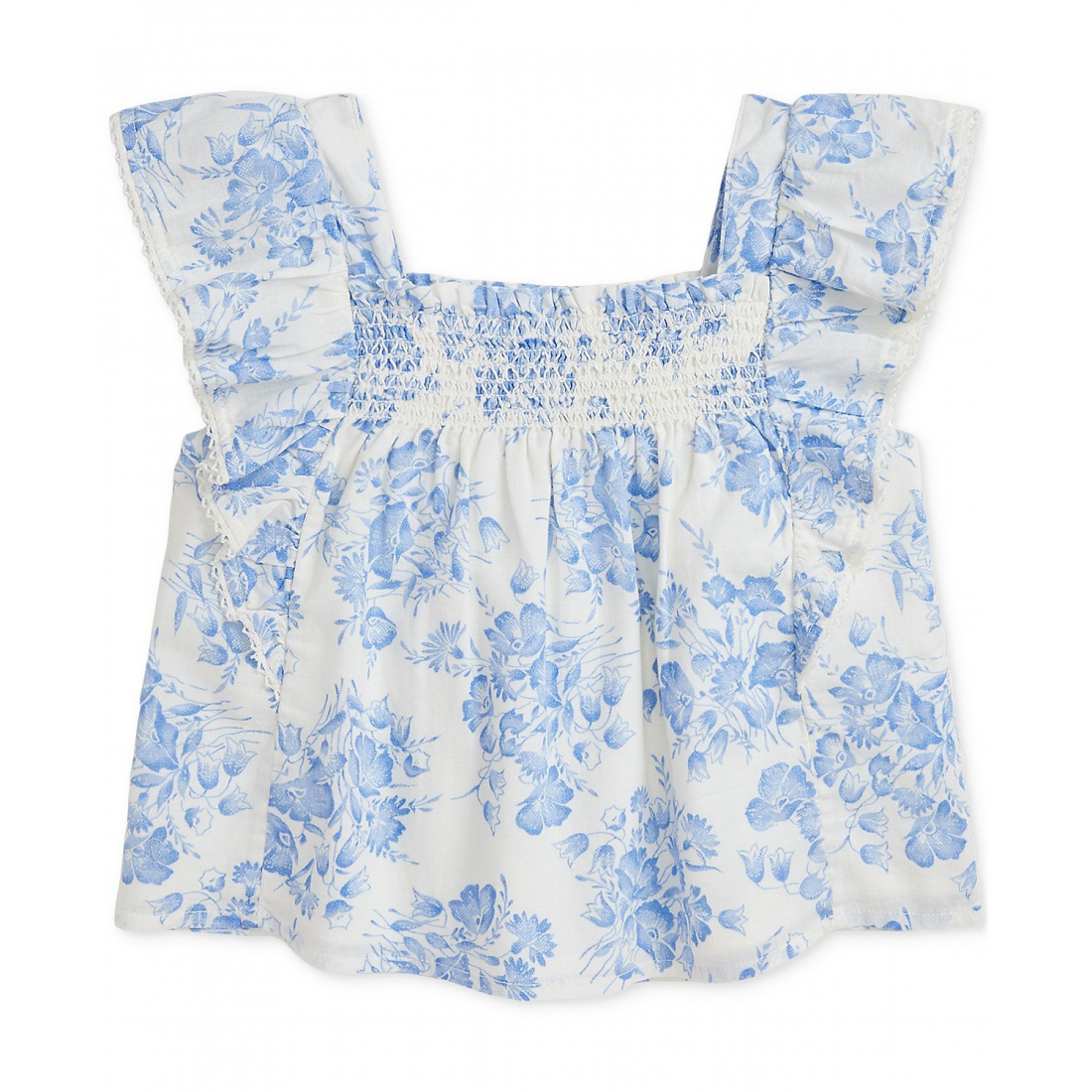 'Floral Slub Cotton Top' pour Grandes filles