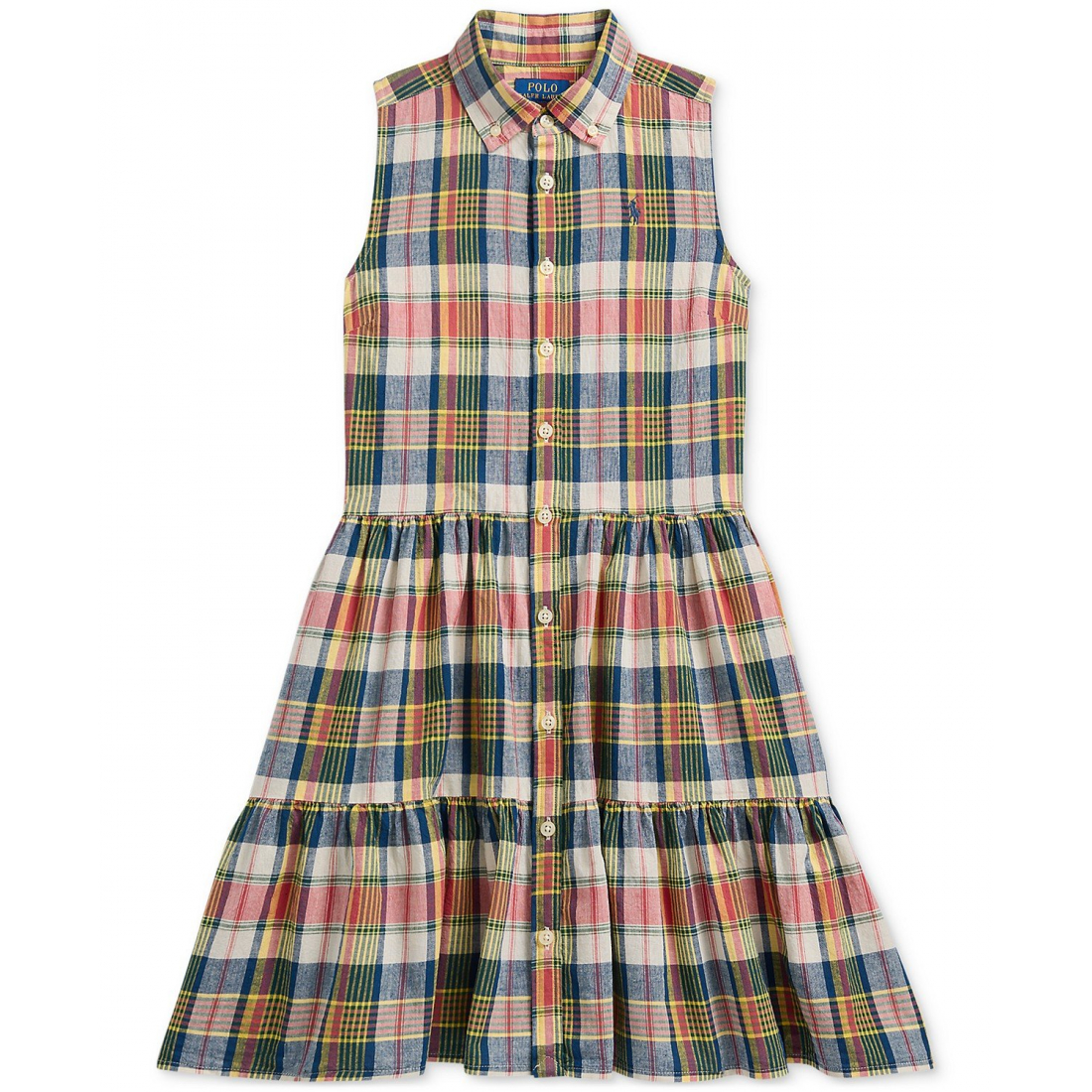 'Angela Plaid Cotton Madras Shirtdress' pour Grandes filles