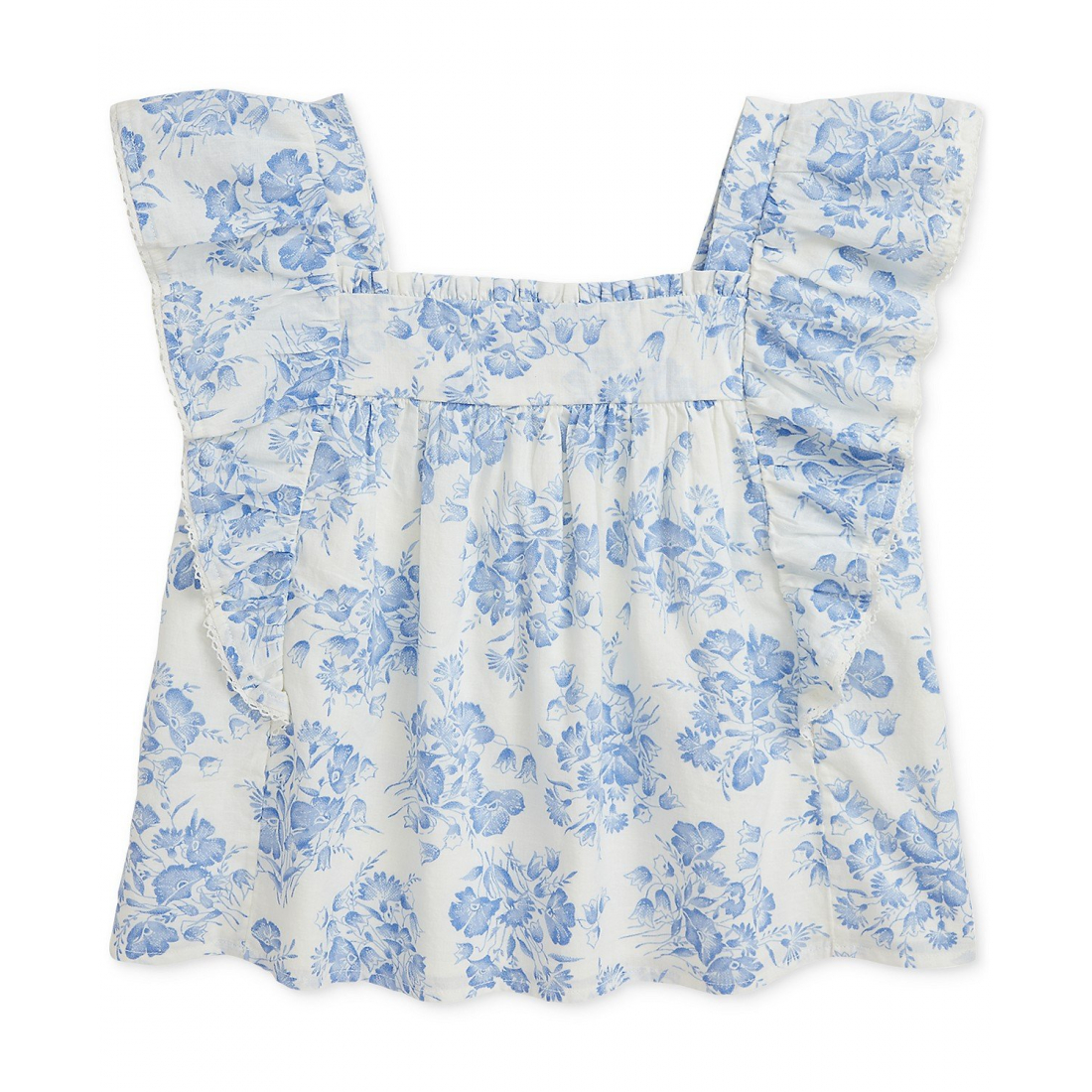 'Floral Slub Cotton Top' pour Grandes filles