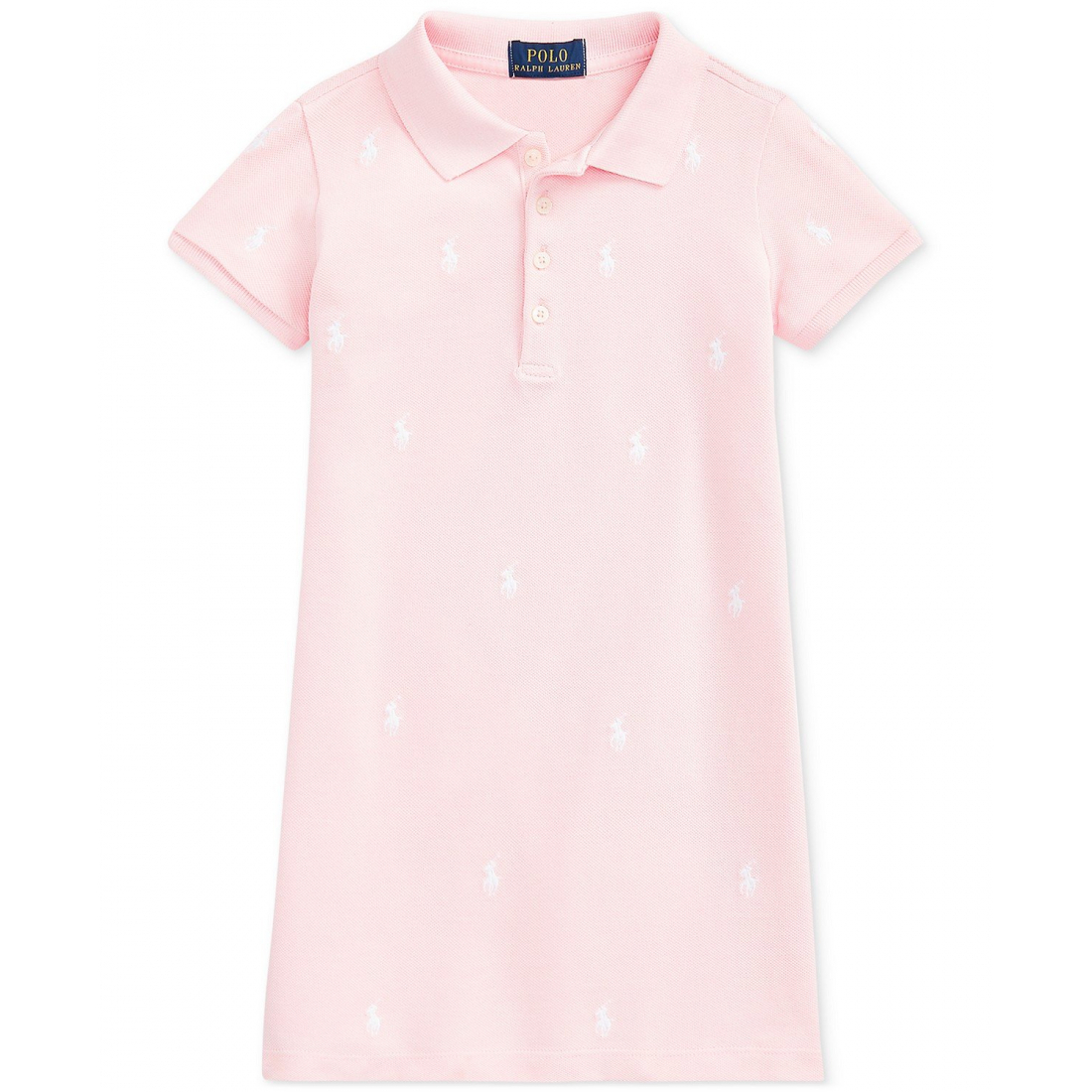 Toddler & Little Girl's 'Polo Pony Cotton Mesh Polo Dress'