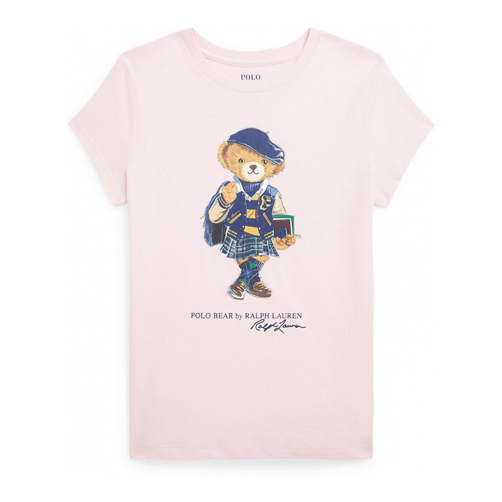 Big Girl's 'Polo Bear Cotton Jersey Tee'