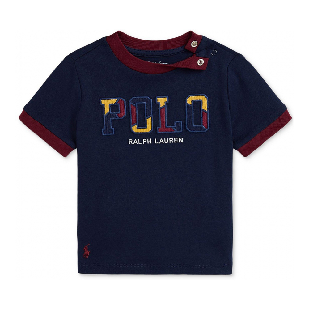 'Cotton Logo-Appliqué T-Shirt' pour Bébé